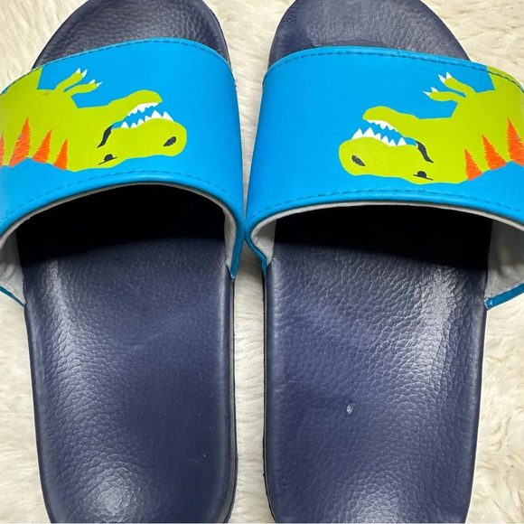Hatley Slide Sandals Dinosaur Blue & Green Size 1 - Picture 13 of 16